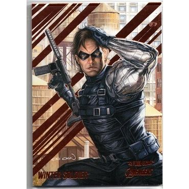 2022 FLEER ULTRA AVENGERS ' ORANGE PARALLEL ' card # 88 WINTER SOLDIER