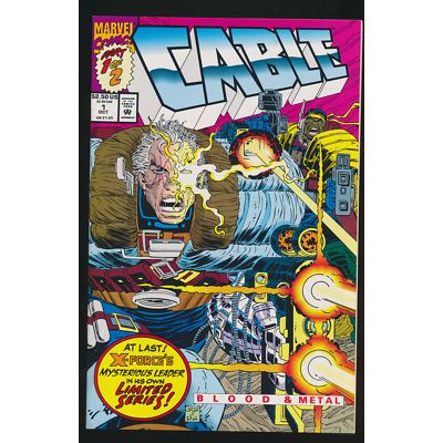 Cable #1: Blood & Metal, October 1992 Comic Book, ~VF+++