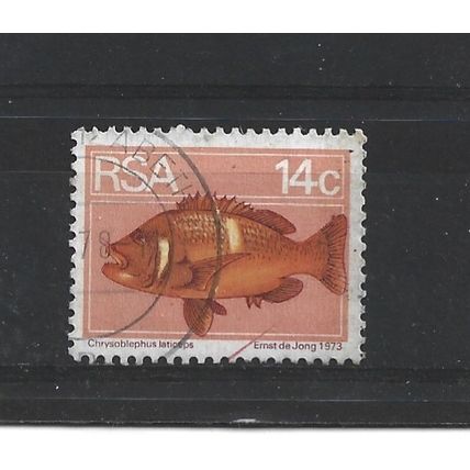 SouthAfrica.SG357 14c Roman Seabream.Fine Used.Sep25d