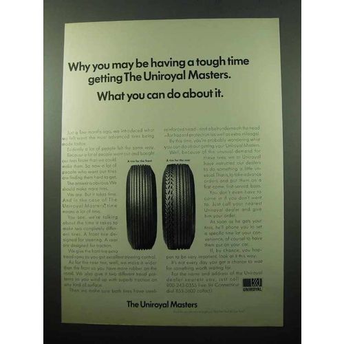 1969 Uniroyal Masters Tires Ad - Having a Tough Time