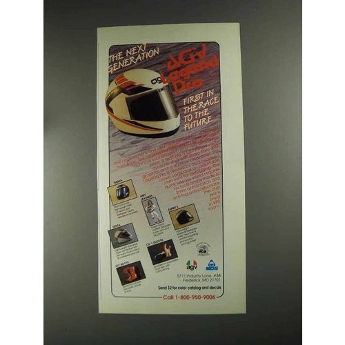 1991 AGV Legend Pro Helemt Ad - The Next Generation