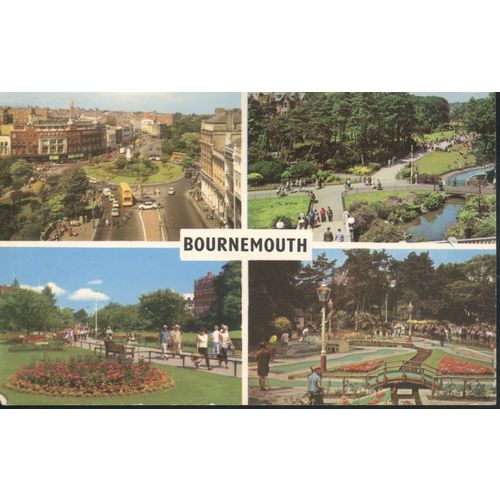 GB Postcard 1971 - Bournemouth Multi-view, Bournemouth, Dorset