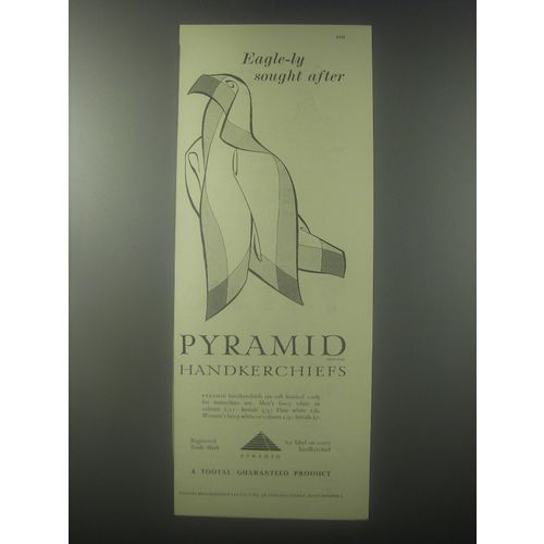 1954 Tootal Pyramid Handkerchiefs Ad - Eagle-ly sought after