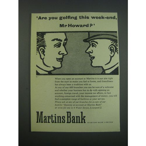 1957 Martins Bank Ad - Are you golfing this week-end, Mr Howard?
