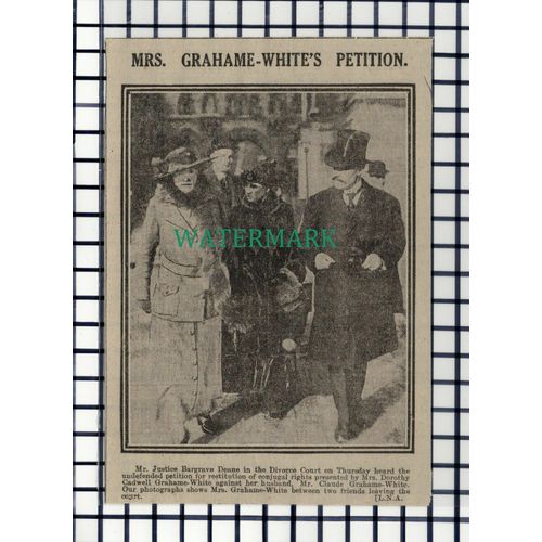 C7006) Mrs Dorothy Cadwell Grahame-White Claude - 1916 Cutting