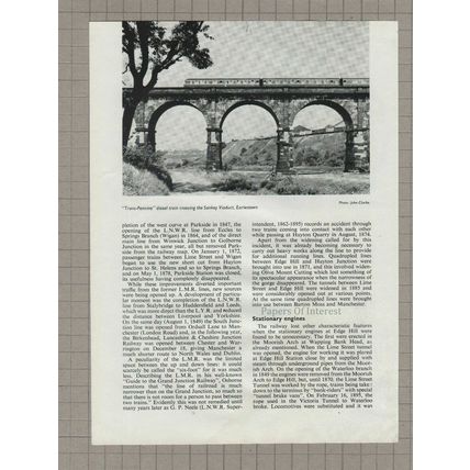 The Liverpool & Manchester Railway Moorish Arch - 1960s Article