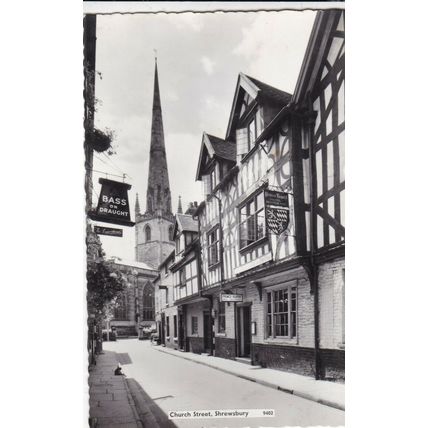Church Street Shrewsbury Postcard unused VGC