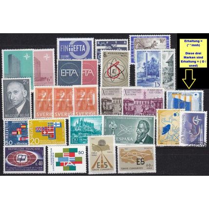 EUROPA CEPT [Lot] 01 ( **/mnh ) CEPT gutes Lot zu diesem Thema