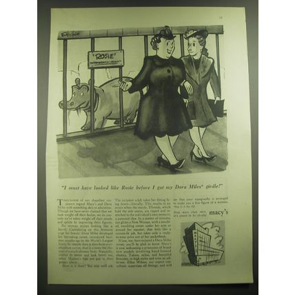 1946 Macy's Department Store Ad - I must have looked like Rosie before my girdle
