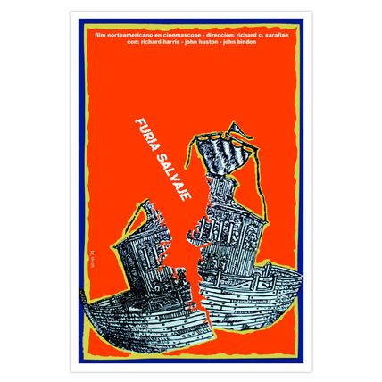Decor Poster 4 film"MAN in Wilderness"US film Graphic Design movie.Huston