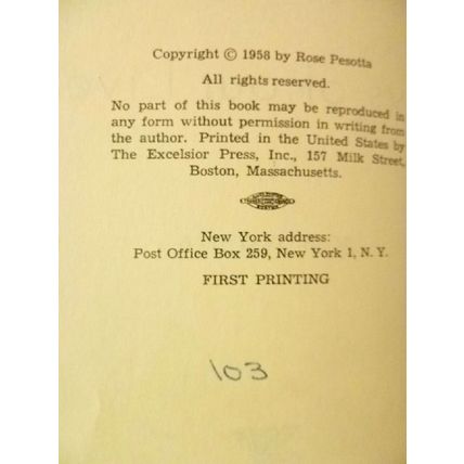 RARE SIGNED COPY DAYS OF OUR LIVES by ROSE PESOTTA 1958 HARDCOVER