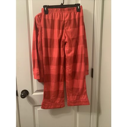 2pc Target Boys Red Plaid Check Pajama Pant Set Outfit Size 12