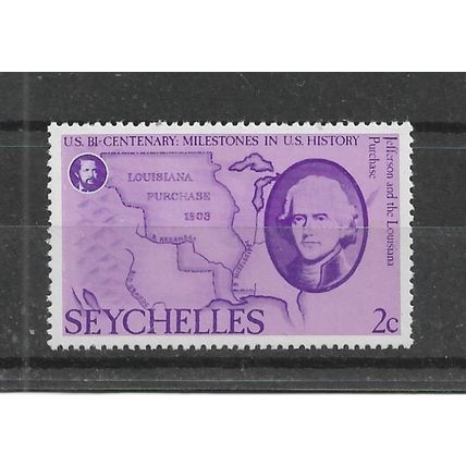 Seychelles.SG384 2c Jefferson and Louisiana Purchase.Unmounted Mint.Jan23