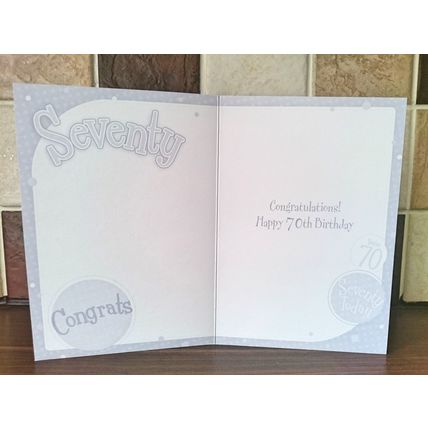 70th birthday card - Seventy