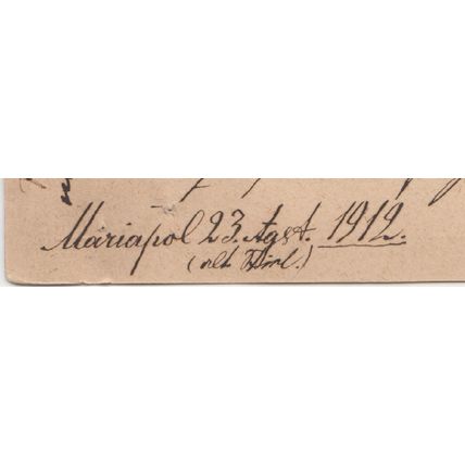 RUSSIA cover postmark Yekaterinburg, 30 Aug. 1912 - Written in German - to USA