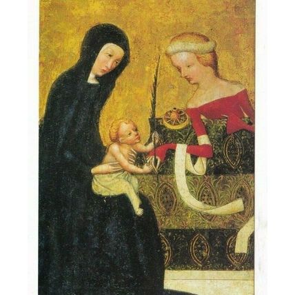 Meister von Heiligenkreuz Mystische Vermahlung der Katherina Postcard used 1999
