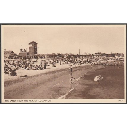 The Sands From The Pier, Littlehampton, Sussex, c.1950s - Salmon Postcard