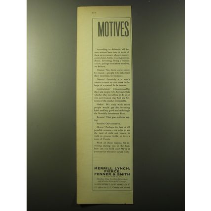 1960 Merrill Lynch Ad - Motives