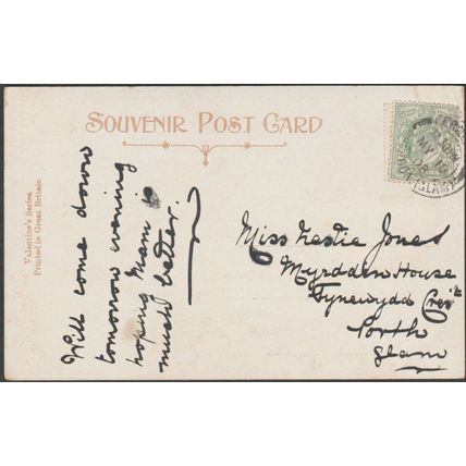 Alexandra Park, Penarth, Glamorgan, 1908 - Valentine's Postcard