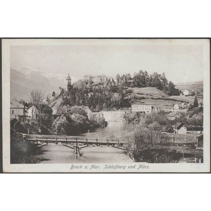 Schloßberg und Mürz, Bruck an der Mur, 1916 - S Frank AK