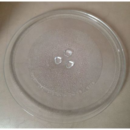 Microwave Glass Turntable Plate : 3 Lugs : 255mm
