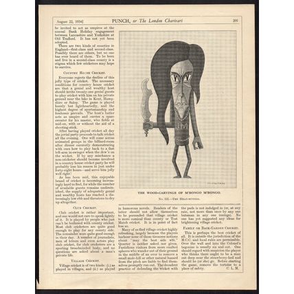 WOOD-CARVINGS OF M’BONGO M’BONGO 1934 J.L. Carstairs 10 PUNCH CARTOON PAGES