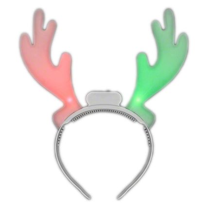 Color Changing Christmas Holiday Reindeer Antlers Light Up Headband