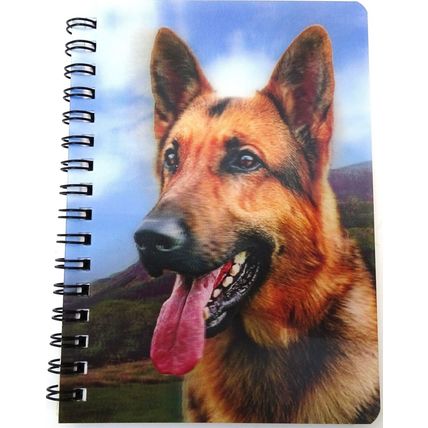 Short Haired German Shepherd 3D Notebook,