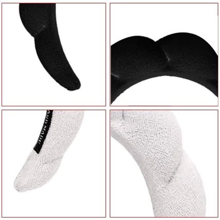 2Pcs Spa Facial Headband Puffy Makeup Hairband for Women Thick Towel Accessories