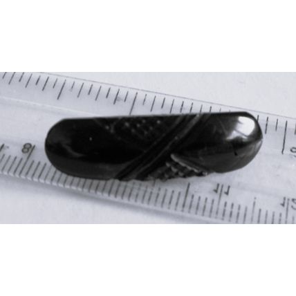 Vintage Bakelite Brooch Art Deco Faux Jet Black Geometric Pin Simichrome Tested