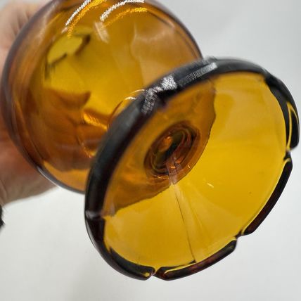MCM LE Smith Swung Amber 15” Art Glass Vase