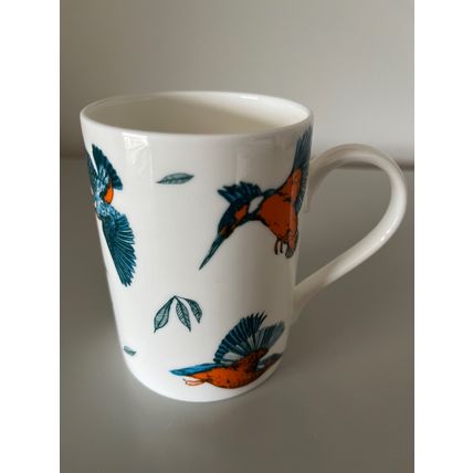 CHERITH HARRISON KINGFISHER BONE CHINA MUG