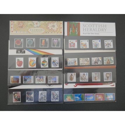 1987 GB Commemorative Presentation Packs, Year Set, 8 Packs 178-185 MNH