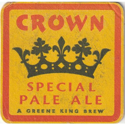 BEER MAT - GREENE KING BREWERY - CROWN SPECIAL ALE - (Cat 018) - (1965)