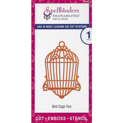 Spellbinders. Bird Cage Two Die Set. Die Cutting Cardmaking Scrapbooking Crafts