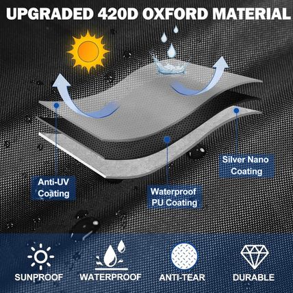 8Ft Pool Table Covers, Billiard Table Covers Windproof, 420D Oxford Pool Table C