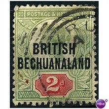 Bechuanaland 1891 SG34 2d Grey-Green & Carmine F/Used