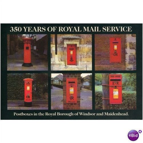 GB Postcard - Post Box - Windsor and Maidenhead