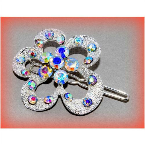 Gift Sale AB Crystal Rhinestone Hair Clip Grip Jewellery 1297
