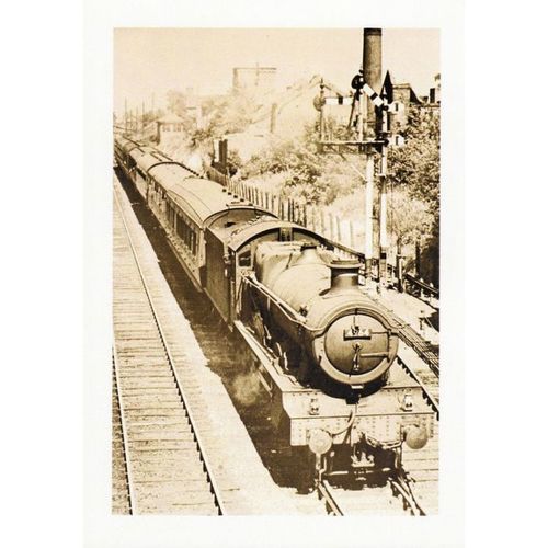 Sepia Railway Postcard GWR 4964 Rodwell Hall Great Western 4-6-0 Loco