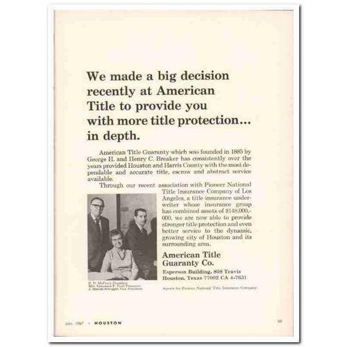 american title guaranty company 1967 mccrory schoggin paul vintage ad