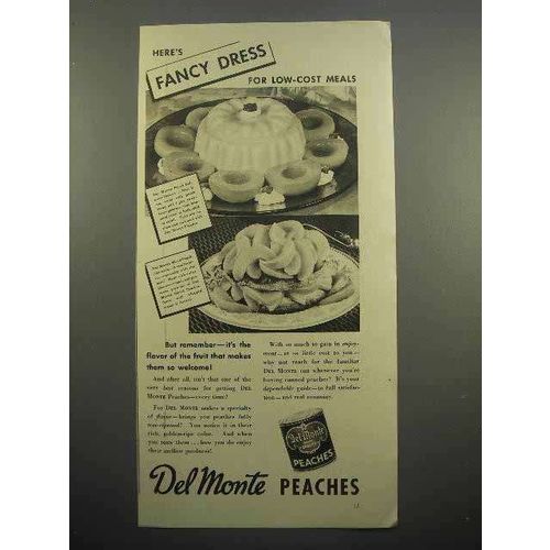 1937 Del Monte Peaches Ad - Here's Fancy Dress