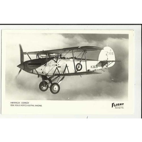 Aviation HAWKER OSPREY Postcard by Flight International