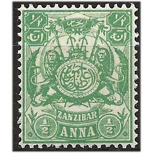 Zanzibar 1904 SG210 1/2a Green Mounted Mint. ..