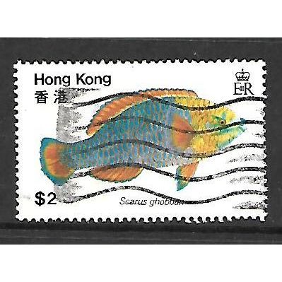 HONG KONG 1981 FISHES $2 PARROT FISH SG 398 FINE USED