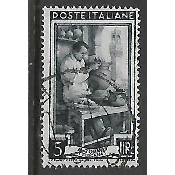 ITALY 1950 ITALY WORKERS 5L BLACK POTTER SG763 FINE USED#