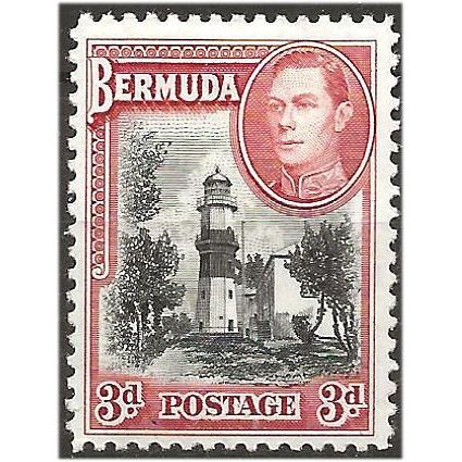 Bermuda 1938 SG114 3d Black & Rose-Red Mounted Mint . .. .