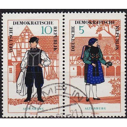 GERMANY DDR [1966] MiNr 1214 WZd163 ( OO/used ) Trachten
