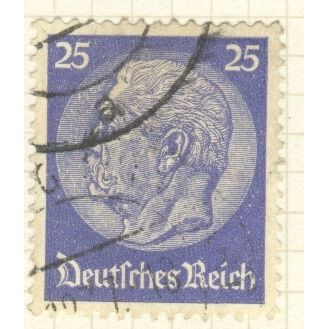 Germany 1934 - 25pf blue - President Von Hindenburg - used 4