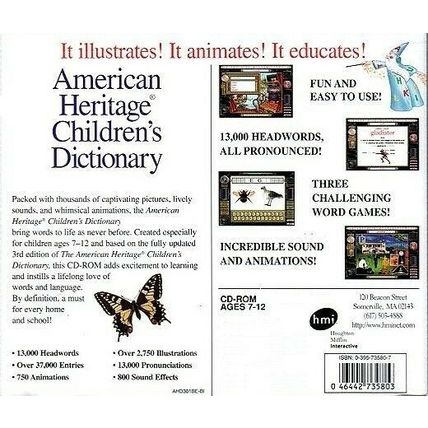 American Heritage Children's Dictionary (CD, 1995) Macintosh - NEW CD in SLEEVE